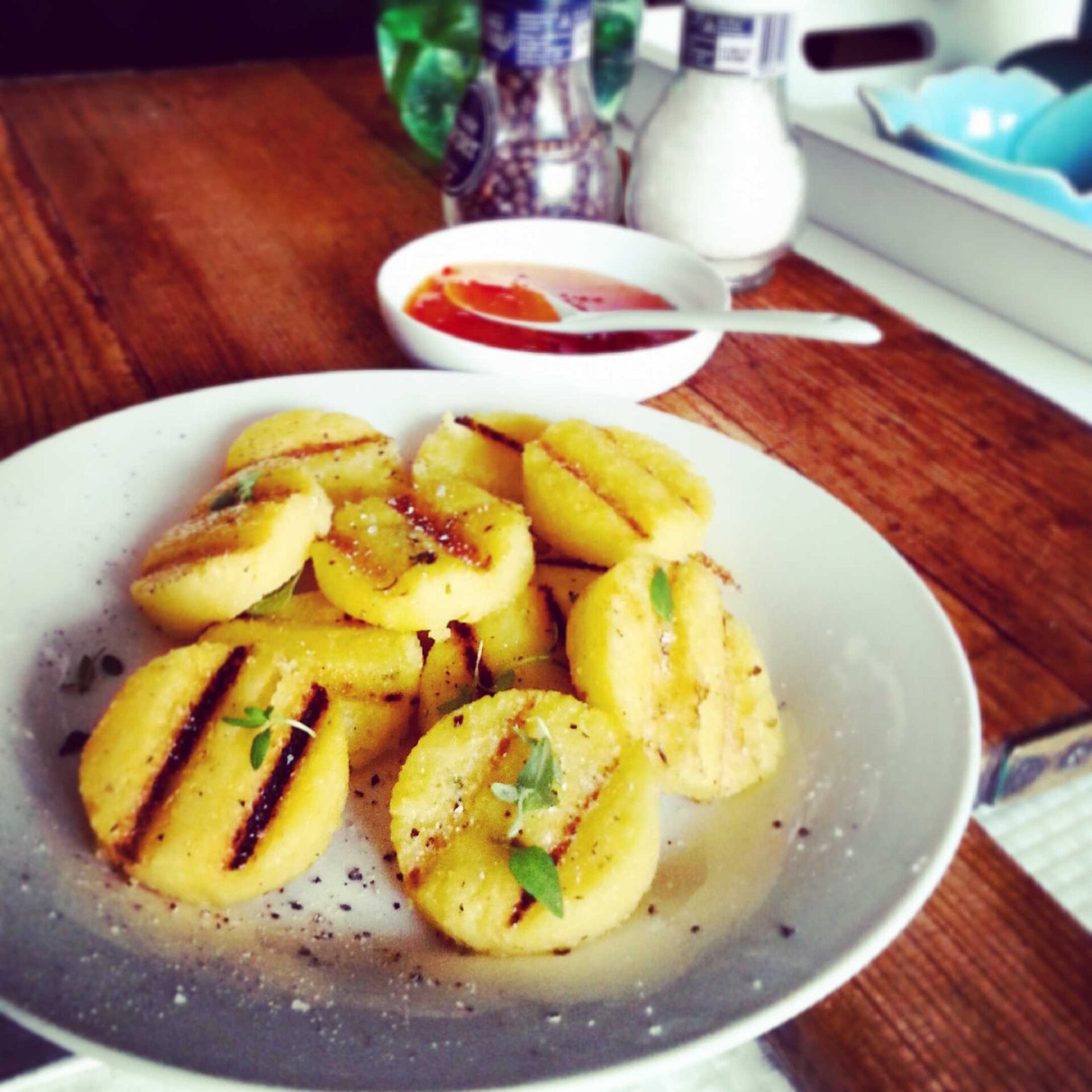 Gegrilde polenta-bites