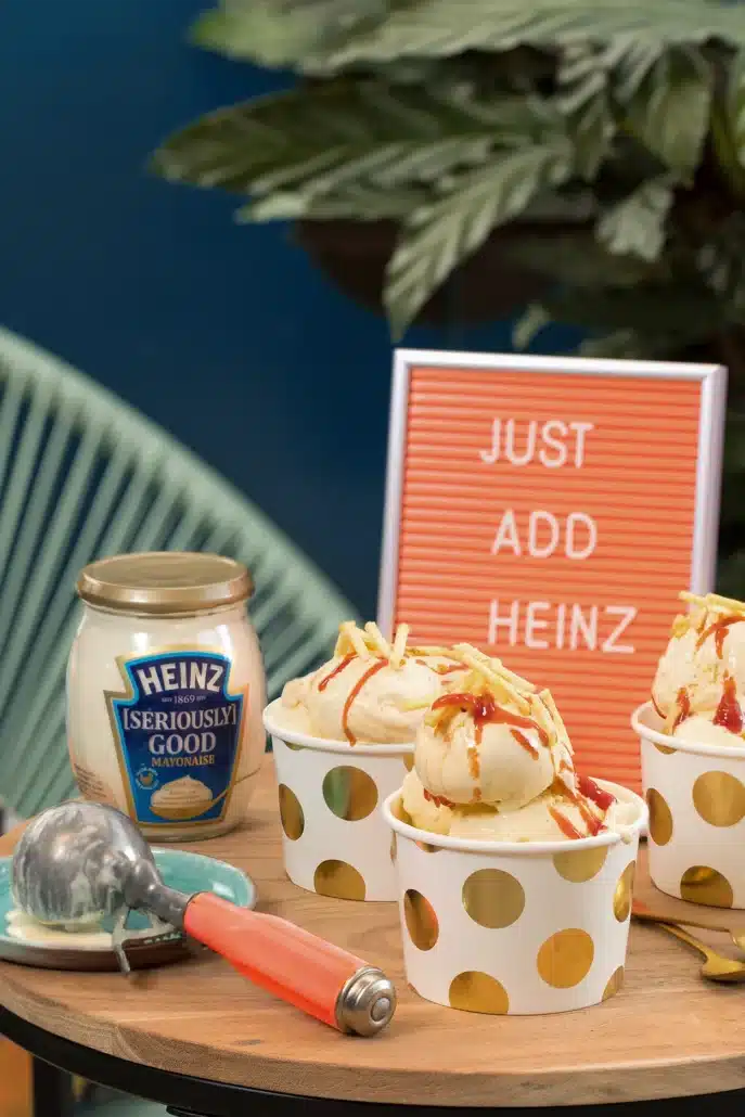 heinz mayo ijs mayonaise ijs met frietjes en ketchup
