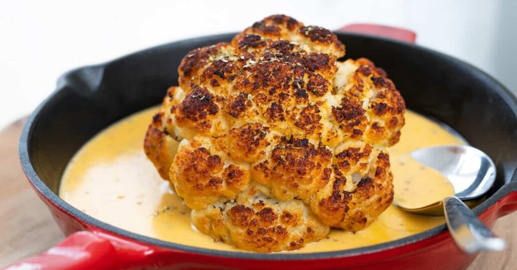 Geroosterde bloemkool met cheddar bier saus 1