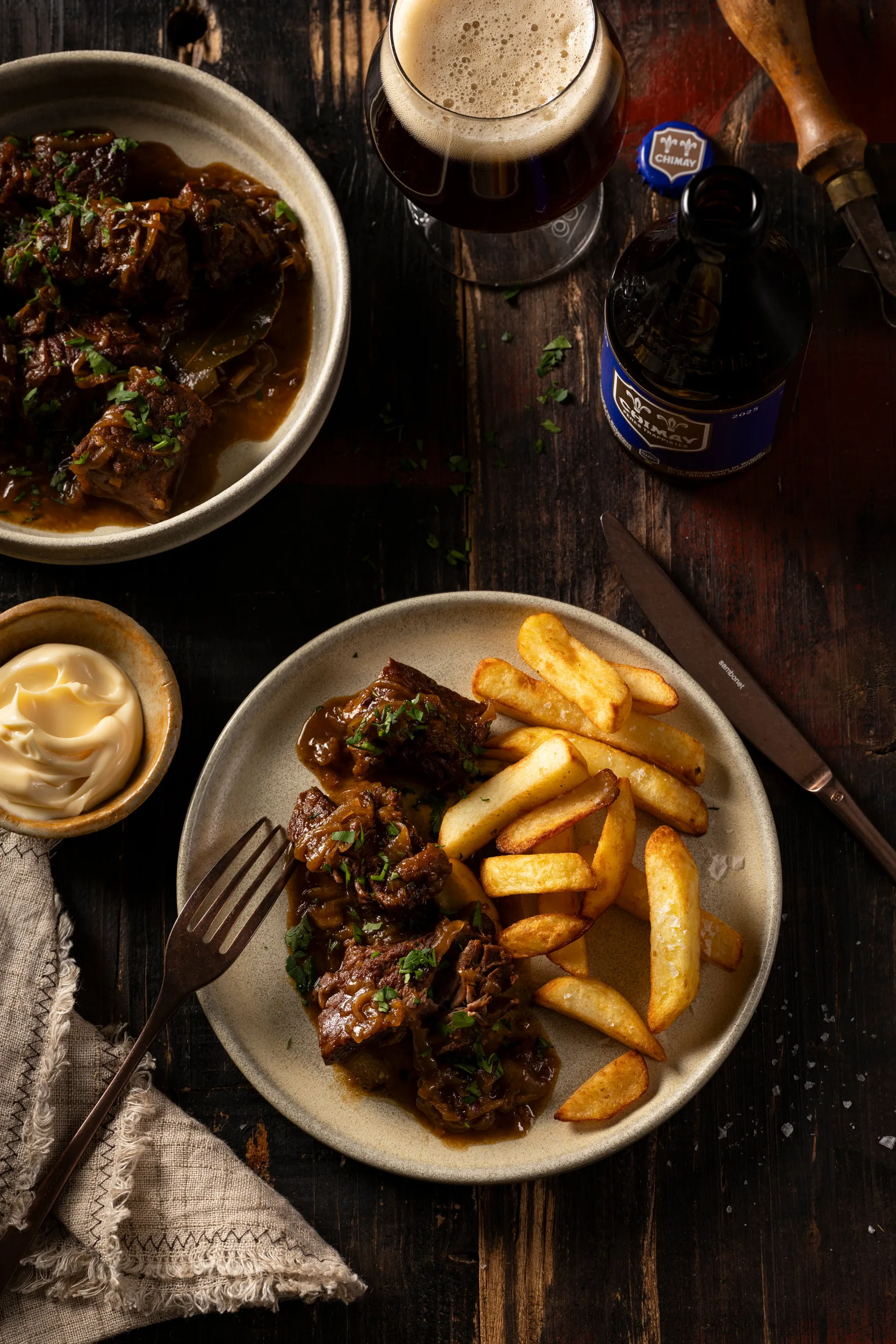 Belgisch stoofvlees met Chimay Peres Trapistes